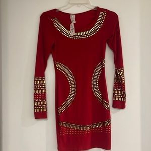 Red and gold dress. Never used..
